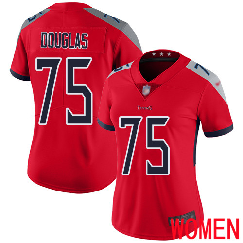 Tennessee Titans Limited Red Women Jamil Douglas Jersey NFL Football 75 Inverted Legend